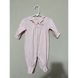 Stitchy Fish Baby Grl Pink Footed Sleeper Embroidered Princess Carriage 6 Months